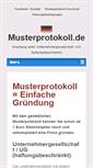 Mobile Screenshot of musterprotokoll.de