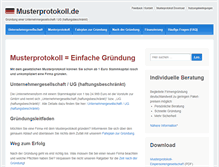 Tablet Screenshot of musterprotokoll.de